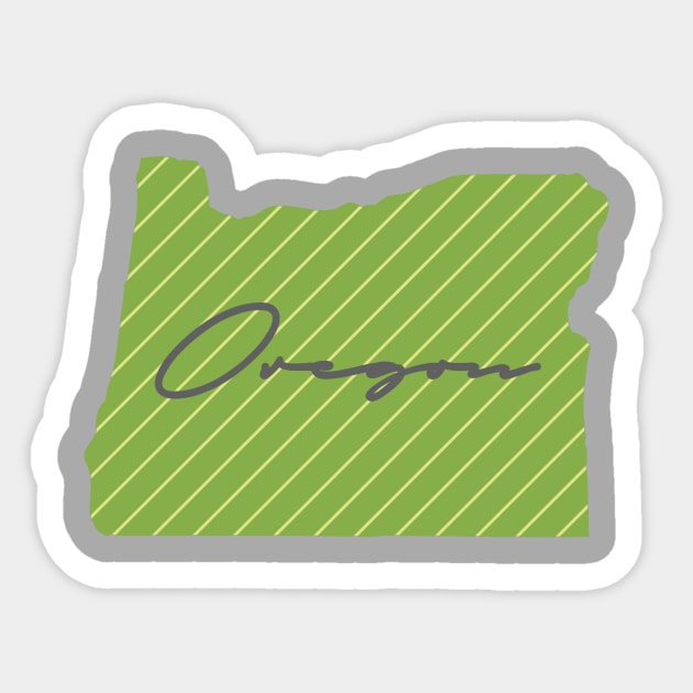 State of Oregon, green Sticker by jpforrest